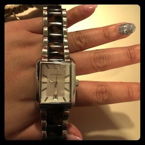 Tortoise Shell/Silvertone Bracelet Watch MK-5181